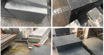 安康 芝麻黑地铺石材