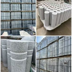 安康 芝麻白花岗岩挡车柱、隔离柱多少钱