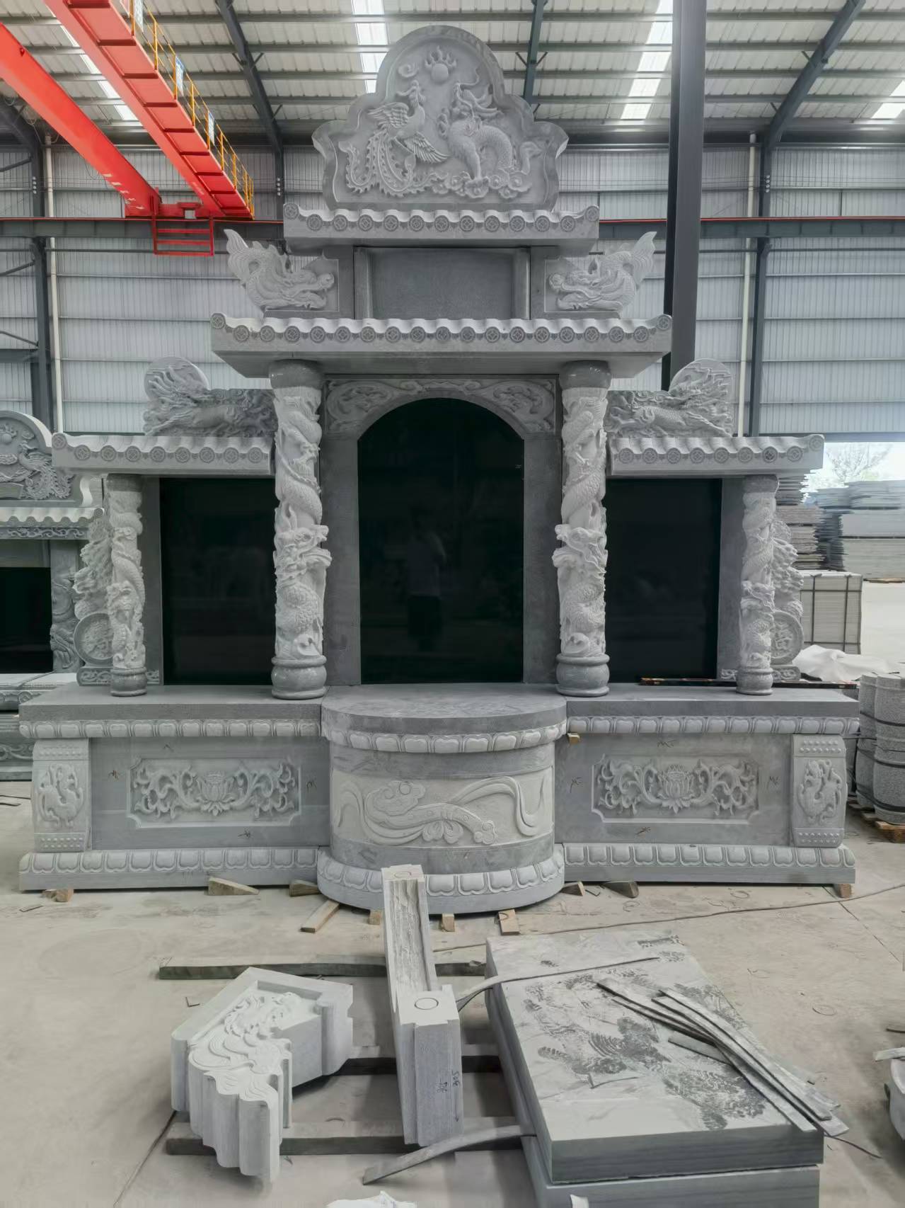 安康 芝麻灰高档墓碑，土墓，可定制