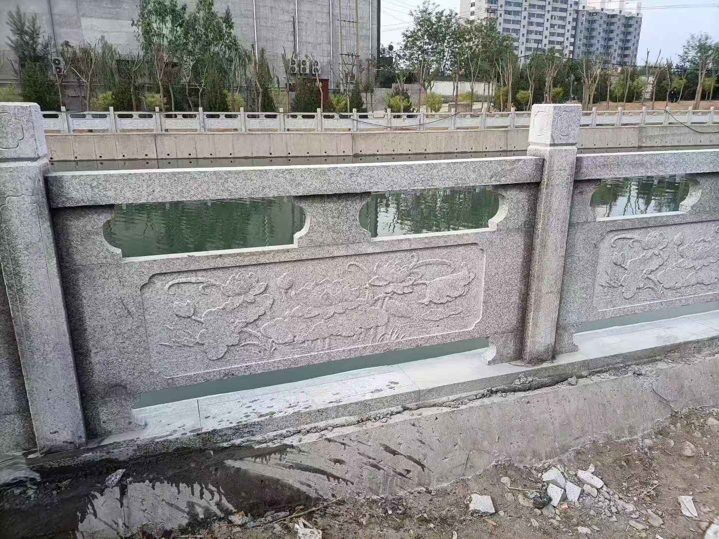 安康 芙蓉白大花桥梁、河道，石材栏杆、围栏、护栏